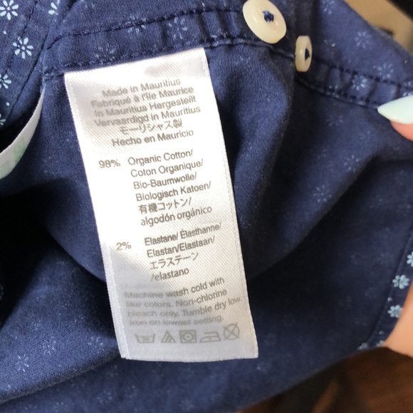 J. Crew: 98% Organic Cotton, Slim Blue Men’s Button Down - Picture 8 of 12